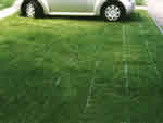 Устройство "зеленой парковки" из газонной решетки на гравийно-песчаном основании